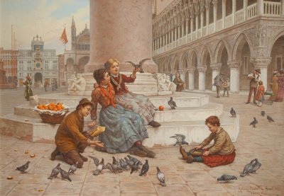 Tauben von Venedig von Antonio Ermolao Paoletti
